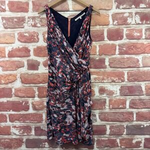 Rachel Rachel Roy Dress Women's Medium Multicolor Abstract Surplice Wrap Zip Up